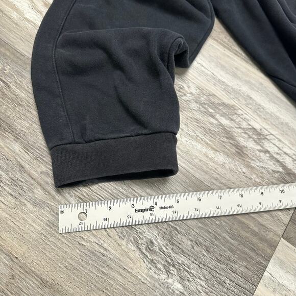 Nike Black White Mens Large Mini Swoosh Club Fleece Tapered Jogger Sweatpants - Picture 10 of 12